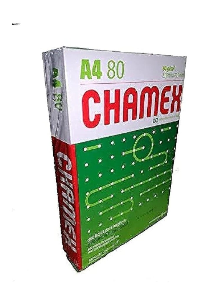 Chamex A4 Paper 80g – 500 Sheets, High-Quality Printing Paper Made in Brazil