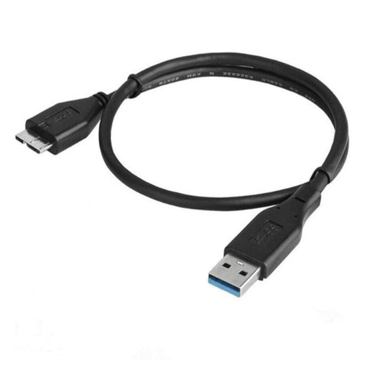 Black 30cm USB 3.0 data cable for external hard disk and tablet charger, super speed transfer