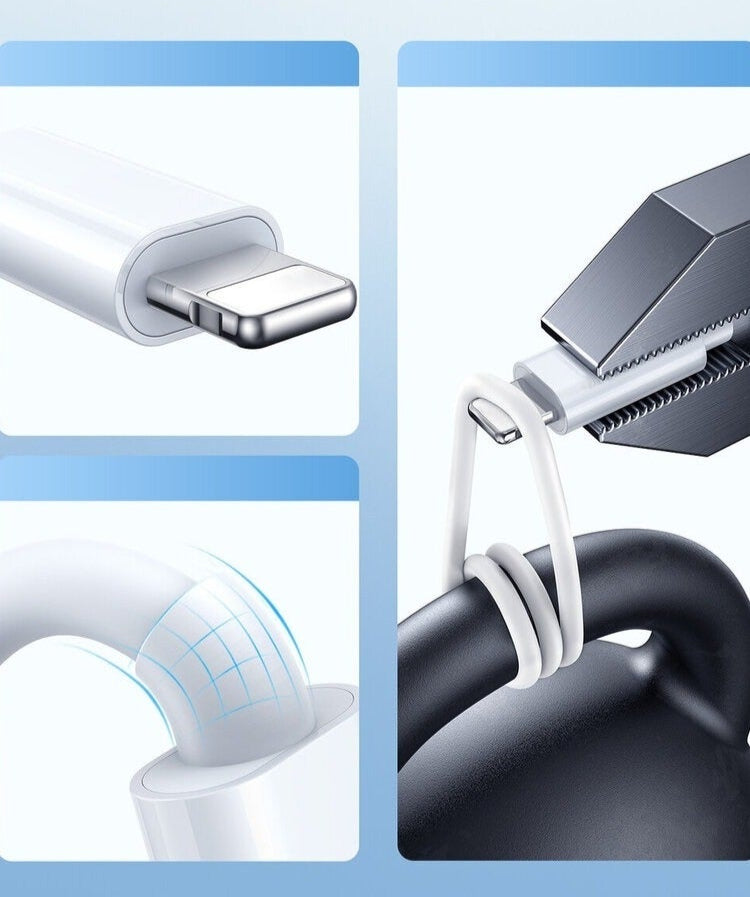 S-IW008 3-in-1 Magnetic Charger with Lightning, Type-C, and iP Watch Charging – 1.2M White