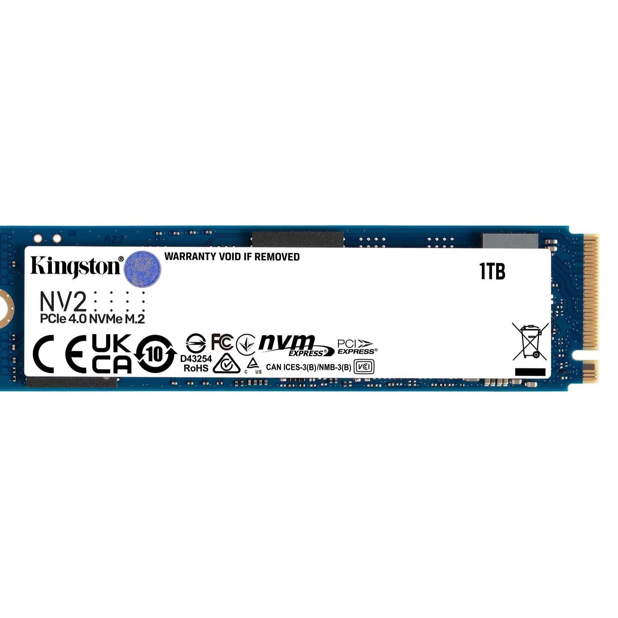 Kingston NV2 1TB M.2 2280 NVMe SSD – High-Speed PCIe 4.0 Gen 4x4 Storage