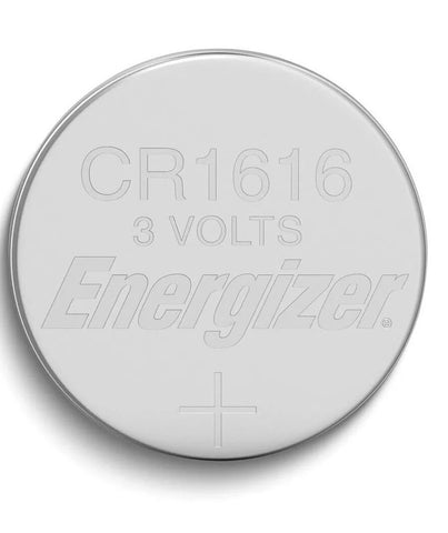 Energizer CR1616 3V lithium coin battery, suitable for key fobs, watches, calculators, and small electronic devices