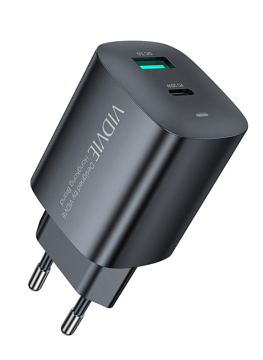 VIDVIE 20W PD Fast Charger + iPhone Cable – High-Speed Charging for Apple Devices