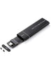 M.2 NVME Enclosure USB 3.1SSD Case 10 Gbps Gen 2 to PCI-e [NV Me & SATA] with UASP Trim, for NV Me PCIe M-Key/M+B Key in 2230/2242/2260/2280 with USB AC Cable, Tool-Free Housing Aluminum (Not NFGG)