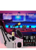 BM 850 Condenser Microphone Bundle Podcast Equipment Bundle with V8 Live Sound Card for Live Streaming, Singing, YouTube, Gaming, Smart Volume Adjustable Mixer Black