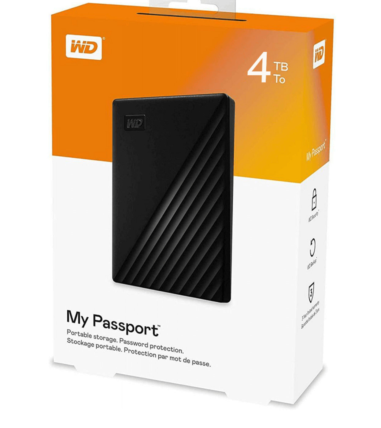 4TB My Passport USB 3.0 Hard Drive  With HDD Protective Carrying Case Cover 4 TB