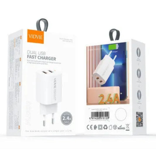 VIDVIE Dual USB Fast Charger